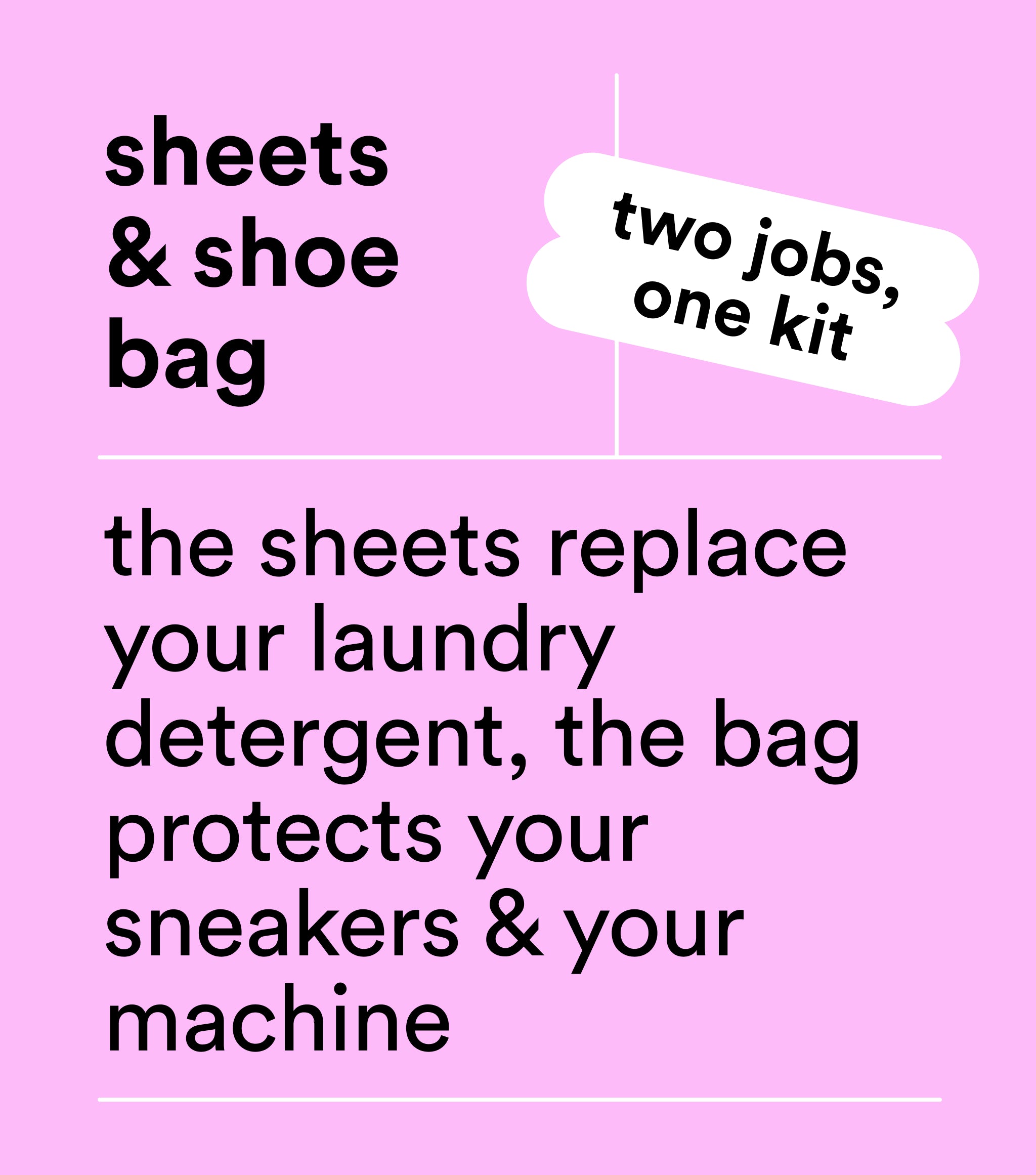 Shoe Washing Bag + Laundry Sheets 50pk