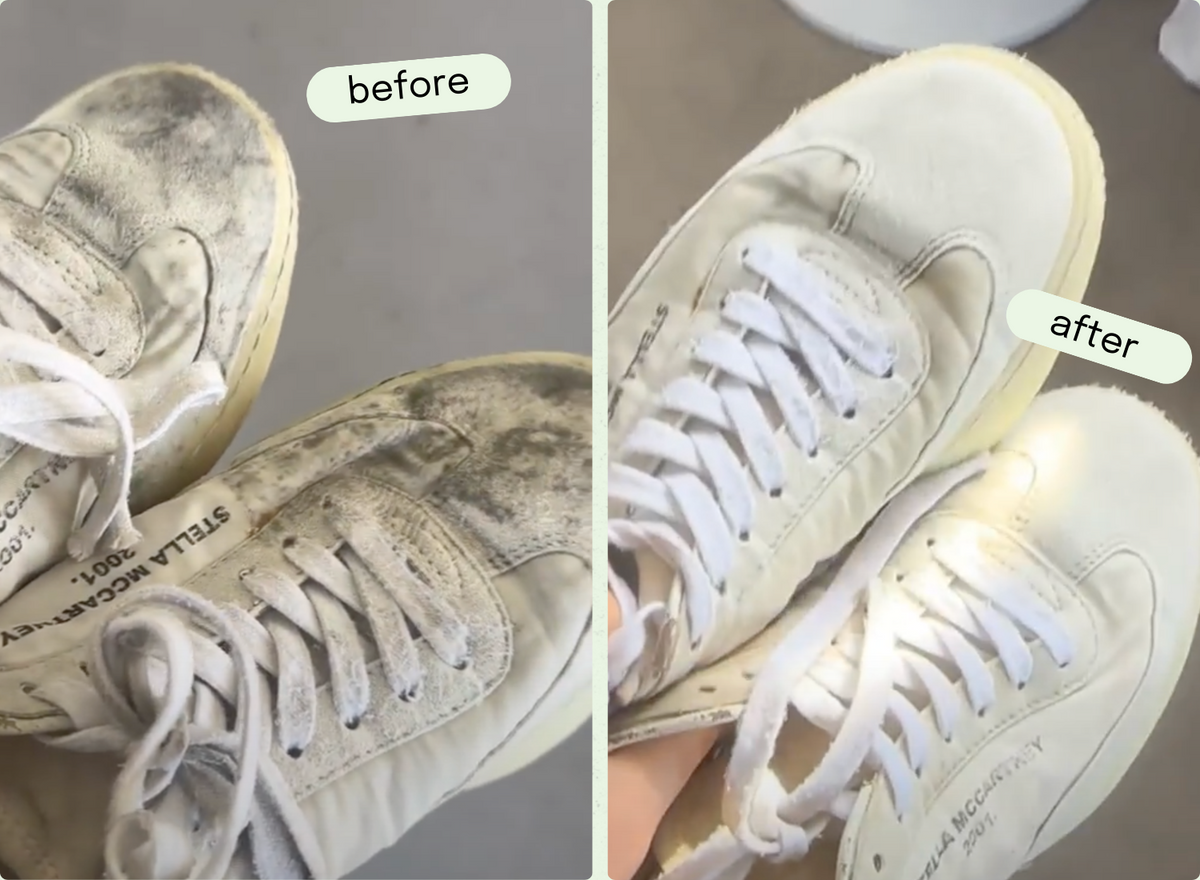 How to clean white shoes and sneakers Cleaning Cleaning Supplies Stain Remover Microfiber Cloth Koh