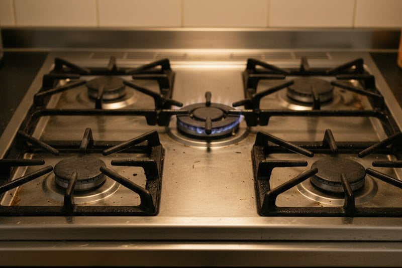 How to clean a gas stovetop