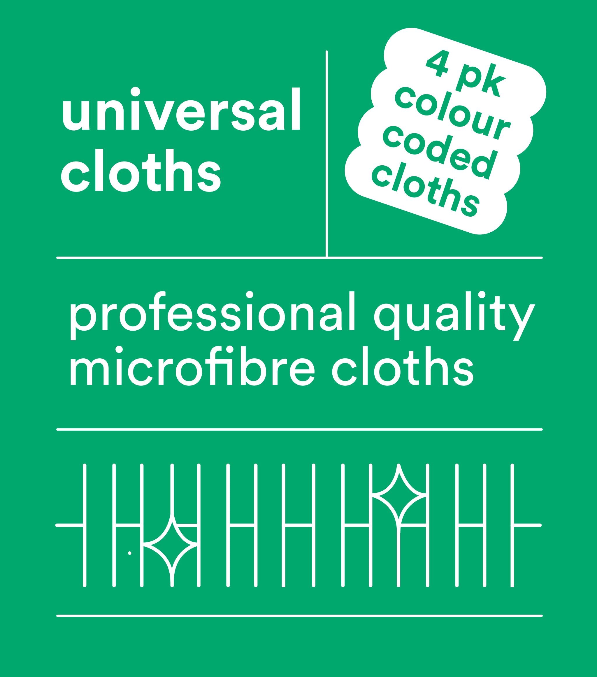 Universal Cloths Mixed 4pk