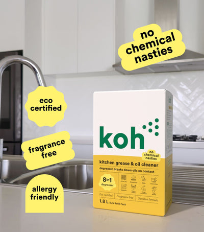 Koh Kitchen Grease and Oil Cleaner brand USPs lifestyle