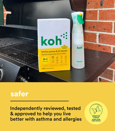 Koh Kitchen Grease and Oil Cleaner safe