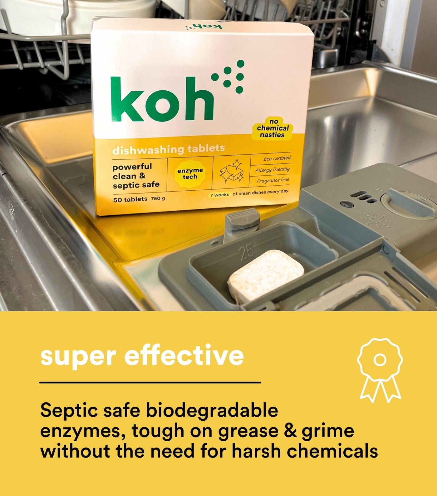 Dishwashing Tablets EcoCertified & Allergy Friendly Koh