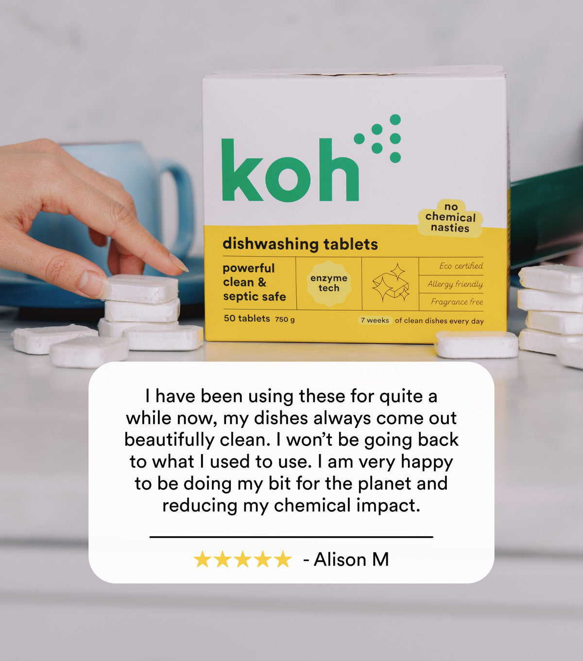 Dishwashing Tablets | Eco-Certified & Allergy Friendly | Koh
