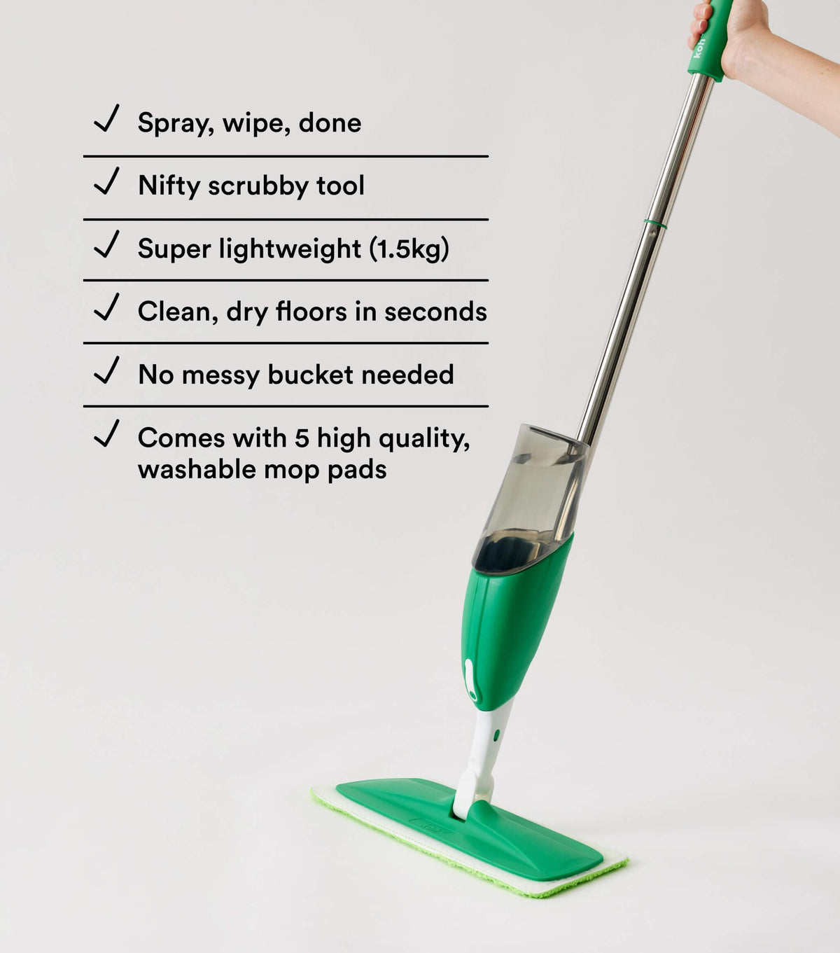 Surface + Spray Mop Starter Kit Multipurpose Cleaning Solution Koh