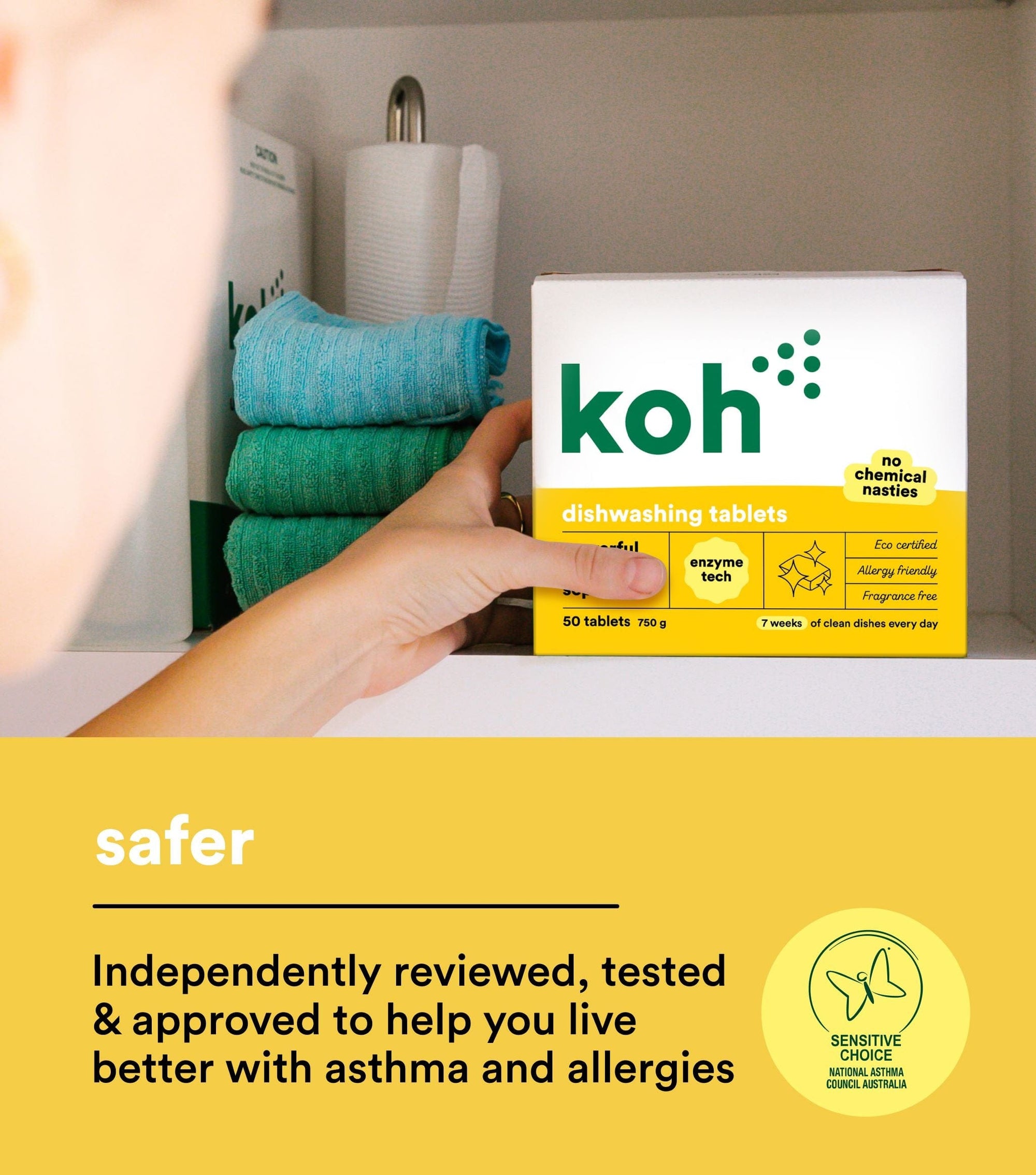 Dishwashing Tablets EcoCertified & Allergy Friendly Koh