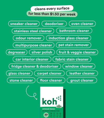 Koh Universal Cleaner product uses
