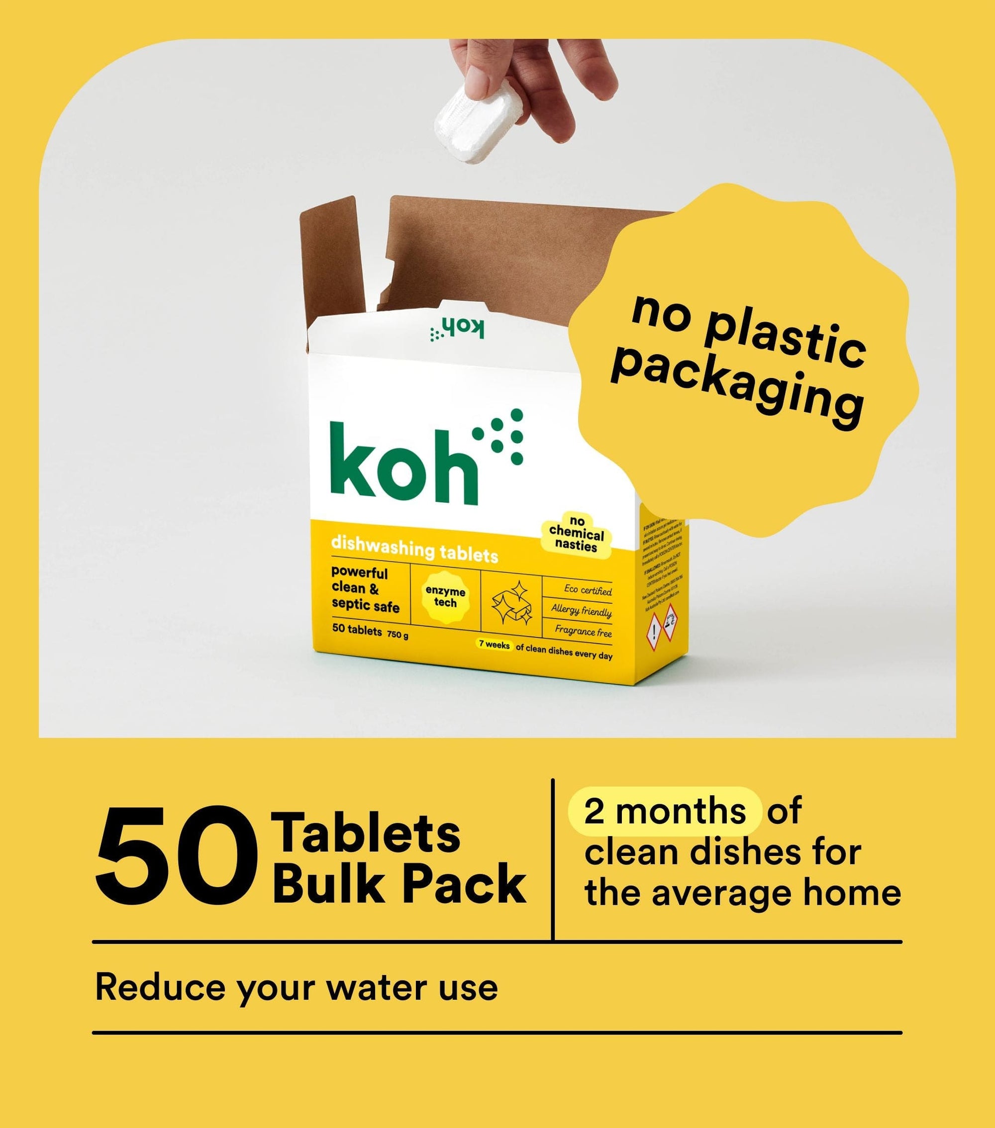 Dishwashing Tablets EcoCertified & Allergy Friendly Koh