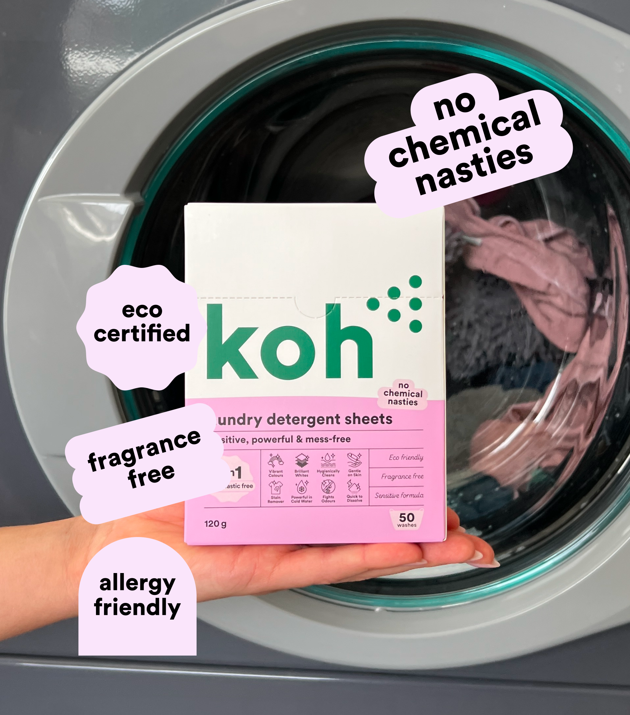 Shoe Washing Bag + Laundry Sheets 50pk