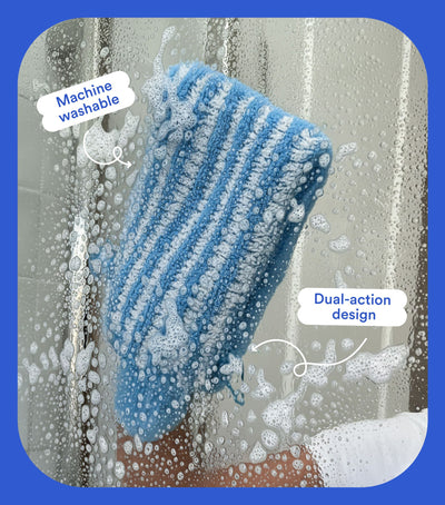 Koh Ultra Pro Bathroom Mitt in use