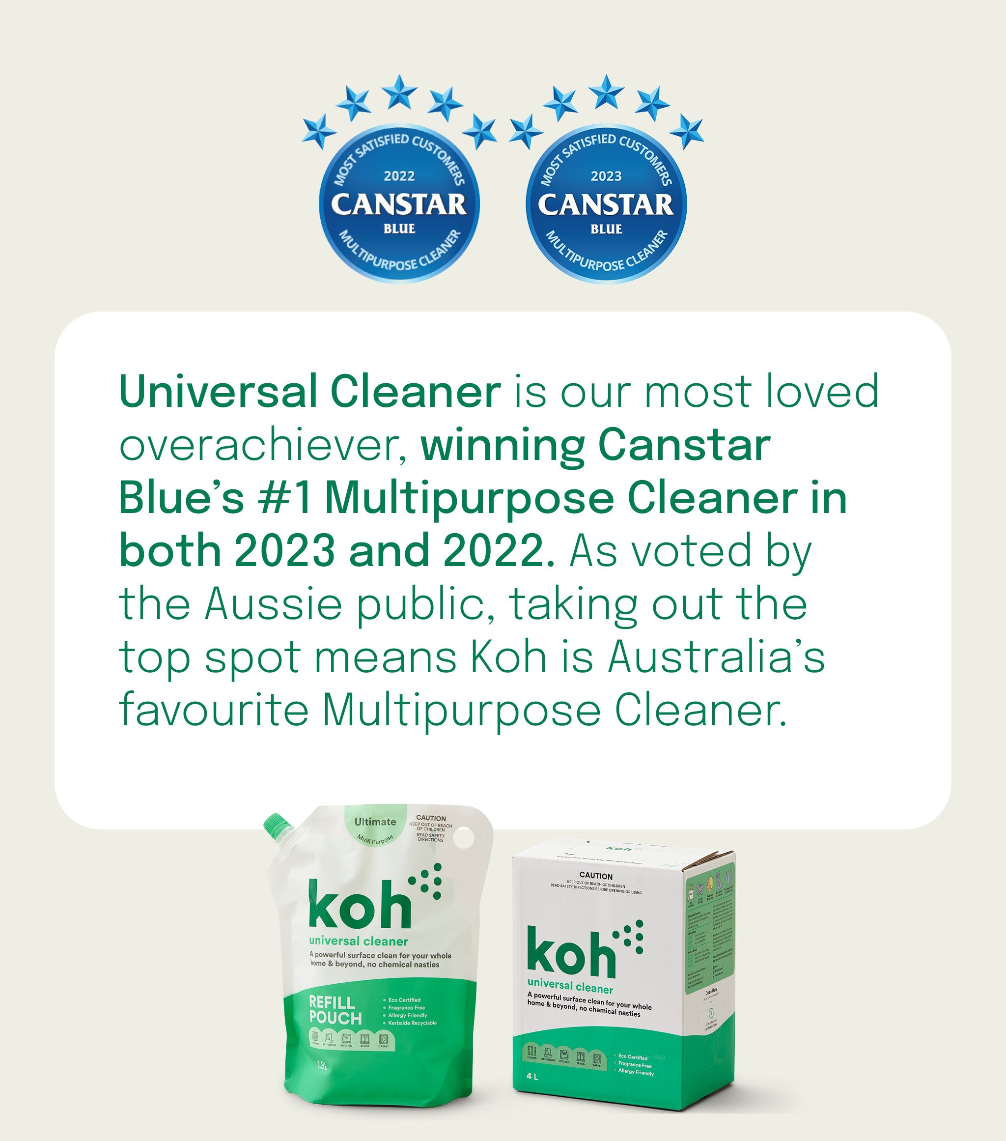 Universal Cleaner Multipurpose Eco Certified Cleaning Solution Koh